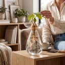 Vaso idroponico per avocado, vetro trasparente per monitorare la germinazione e le radici, altezza 14 cm, kit per la coltivazione di semi di piante e decorazione domestica 12