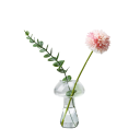 Vaso para beber con popote en forma de hongo 250 ml 4 x 4,5 x 12,5 cm Bonito vaso de vidrio transparente Jarrón decorativo 6