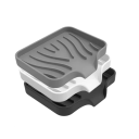 Vassoio di drenaggio in silicone per sapone 10x12 cm Vassoio antiscivolo auto-sgocciolante Supporto per lavabo contro l'accumulo d'acqua Accessori per bagno 9