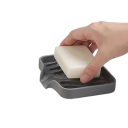 Vassoio di drenaggio in silicone per sapone 10x12 cm Vassoio antiscivolo auto-sgocciolante Supporto per lavabo contro l'accumulo d'acqua Accessori per bagno 10