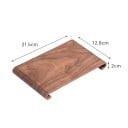 Vassoio Piatto in Legno con Estremità Arrotondate 21,5x12,8x2 cm Vassoio da Servire Marrone per Tè, Gioielli, Fiori e Esposizione Estetica 3