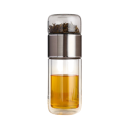 Vattenflaska med tefilter 390 ml Infusionsflaska av glas för örtteer och fruktteer Dubbelväggig värmeisolering Läcksäkert lock Elegant design 7
