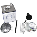Vattenpipa shisha box LED-ljus och fjärrkontroll En slang Höjd 41 cm Transparent akryl och aluminium För tobak och smaker hookah 2