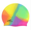 Vattentät högelastisk badmössa för män och kvinnor simmarutrustning Silikonpoolmössa med hörselskydd Unisex Multicolor 4