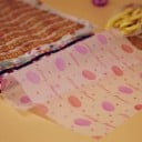 Vaxat livsmedelsinpackningspapper med motiv för snacks och godis Underlag för friterade rätter Mått 21,5 x 25 cm Förpackning 50 st 11