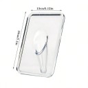 Vază transparentă 13 x 18 cm Cadru dreptunghiular pentru fotografii Plastic ușor Vază artistică modernă pentru flori Decor de interior design minimalist 4