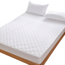 Vedenpitävä valkoinen patjansuojus, suojaava ja hengittävä patjansuojus, kestävä tikattu patjansuojus, joustava vedenpitävä patjansuojus, 90 x 200 x 1