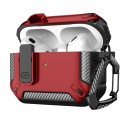 Védőtok az Apple AirPods Pro számára Ütésálló tok karabínerrel Biztonsági zár Tartós tok 2