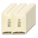 Védőtokok kártyák és okmányok számára az RFID beolvasás ellen Fém tokok kivágással a kártya könnyű kihúzásához Útra 6,2 x 9,2 cm 12