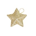 Veelkleurige glitterornamenten Kerstversiering Gouden sterren voor in de kerstboom Kerstboomornamenten Hangende sterren Zilveren sterren om op te hangen 5 x 5 cm 24 stuks 2