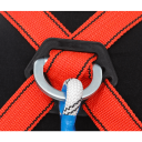 Veiligheidsharnas voor werken op hoogte met 2 m touw Karabiner Beschermband Draagvermogen 2200 kg Polypropyleen Staallegering 2