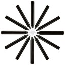 Velas de cera en forma de varilla 12 unidades 10,1 x 1,2 cm sin fragancia velas negras con caja decorativa para festividades interior y diversas 5