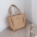 Veľká dámska kabelka shopper cez rameno z umelej kože 43 x 31 x 13 cm Vonkajšia predná kapsa Široké uši Matný povrch Jednoduchý dizajn 1