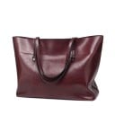 Veľká dámska kabelka shopper z umelej kože Dve dlhé uši na rameno Predné vrecko Vnútorné vrecko na zips Rozmer 37 x 30 x 13 cm 2