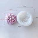 Velká formička na tvorbu mýdla pivoňka silikonová 9,1 x 9,1 cm 2