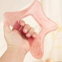Velká pryskyřičná Gua Sha destička 18 x 12,5 cm Masážní škrabka na tělo s hřebínkem Pomůcka na masáž zad krku a nohou 5