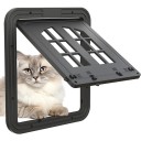 Veľké dvierka pre psov a mačky 40 x 50 cm Nastavenie štyroch režimov priechodu západkami Klapka so sieťovinou a rám s otvormi na montáž 1