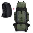 Velkokapacitní turistický batoh 90 l s pláštěnkou Přední šňůrování 87 x 35 x 22 cm Boční kapsy a bederní pás Na trekking a expedice 1