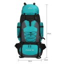 Velkokapacitní turistický batoh 90 l s předním šňůrováním 87 x 35 x 22 cm Boční kapsy a bederní pás Na trekking expedice a kempink 5