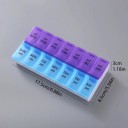 Velký týdenní dávkovač léků na 7 dní se 14 přihrádkami Ráno a večer Krabička na tablety 17,5 x 8,5 x 3 cm Plast PP Modrá a fialová 3
