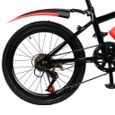 Vélo de montagne pour enfants 7 vitesses 85×135 cm acier carbone et alliage d'aluminium selle réglable 63–76 cm pour conduite tout terrain 12