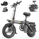 Vélo électrique pliable TOOFLY GS3, moteur 250W, batterie 48V 15Ah, autonomie 30 km, pneus 14×2.125, 3 modes de conduite, freins à disque, écran LED 1