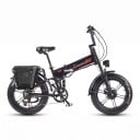 Vélo électrique pliant RANDRIDE YX20M-2 Moteur 2000 W Batterie 48 V 20 Ah Fat bike 20 x 4 pouces Tout suspendu Noir-rouge Pour le terrain et la ville 2