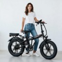 Vélo électrique tout terrain DEEPOWER G23 Moteur 90 Nm Batterie 48 V 17,5 Ah Pneus fat bike 20 x 4 pouces Écran LED Noir Pour le terrain et la ville 4