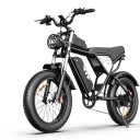 Vélo électrique tout terrain Fat bike Moteur 250 W Batterie 48 V 20 Ah Freins à disque hydrauliques Shimano 7 vitesses Entièrement suspendu Noir 1