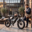 Vélo électrique tout terrain Fat bike Moteur 250 W Batterie 48 V 20 Ah Freins à disque hydrauliques Shimano 7 vitesses Entièrement suspendu Noir 6