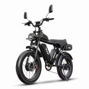 Vélo électrique tout terrain Fat bike Moteur 250 W Batterie 48 V 20 Ah Rétroviseurs et clignotants Freins hydrauliques Shimano 7 vitesses Noir 1
