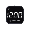 Velocímetro GPS digital para coche Pantalla LED HD de 5,2 x 5,2 cm con brújula Reloj Alarma de velocidad Soporte giratorio de 360° con ventosa 1