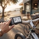 Velocímetro para bicicleta eléctrica con pantalla LCD S866 con retroiluminación y 5 modos PAS 8 x 5 x 1 cm Conector impermeable de 5 PIN Negro 4