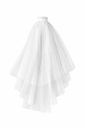 Velum nuziale bianco in tulle con perle Accessorio per capelli elegante per matrimoni e addii al nubilato Accessorio per feste nuziali 1