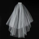 Velum nuziale bianco in tulle con perle Accessorio per capelli elegante per matrimoni e addii al nubilato Accessorio per feste nuziali 2