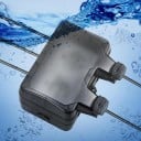 Venkovní dvojitá zásuvka s víčkem, vypínačem, USB-C a USB-A, 16 A, 220 V, voděodolná IP66, černá, na omítku pro zahradu, terasu a garáž 5