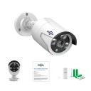 Venkovní IP bezpečnostní kamera 5MP s mikrofonem a nočním viděním 20 m, H.265, PoE, kovové tělo IP66, bílá, pro dům, zahradu i firmu 2