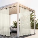 Venkovní průsvitný závěs vodotěsný rozměr 137 x 274 cm z průhledných polyesterových vláken na verandu pergolu a balkon i altán 6