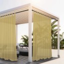 Venkovní průsvitný závěs vodotěsný rozměr 254 x 213 cm z průhledných polyesterových vláken na verandu pergolu a balkon i altán 2