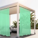 Venkovní průsvitný závěs vodotěsný rozměr 254 x 213 cm z průhledných polyesterových vláken na verandu pergolu a balkon i altán 4