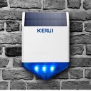 Venkovní solární siréna k alarmu 110 dB s blikajícím světlem, 433 MHz, lithiová baterie 2200 mAh, plastová, bílo-modrá, pro dům i garáž 6