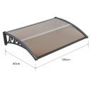 Venkovní stříška nad dveře 100×60 cm polykarbonát 5 mm odolná proti dešti sněhu a UV záření na balkon terasu i vchod domu 2