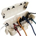 Venkovní vodotěsná elektroinstalační krabice IP54, 32 x 16 x 10 cm, polypropylén, otvory pro kabely do 12 mm, pro nástěnnou montáž 8