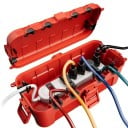 Venkovní vodotěsná elektroinstalační krabice IP54, 32 x 16 x 10 cm, polypropylén, otvory pro kabely do 12 mm, pro nástěnnou montáž 6