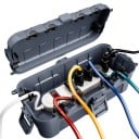 Venkovní vodotěsná elektroinstalační krabice IP54, 32 x 16 x 10 cm, polypropylén, otvory pro kabely do 12 mm, pro nástěnnou montáž 10