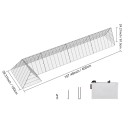 Venkovní výběh pro slepice přenosný trojúhelníkový 400 x 100 x 61,5 cm železný rám Q195 s nepromokavou plachtou černý na zahradu 2