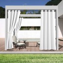 Venkovní závěs vodotěsný pro soukromí s očky nahoře rozměr 132 x 241 cm na verandu pergolu chatku a terasu jako dekorace i zástěna 8