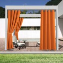 Venkovní závěs vodotěsný pro soukromí s očky nahoře rozměr 132 x 241 cm na verandu pergolu chatku a terasu jako dekorace i zástěna 5