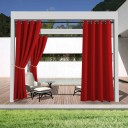 Venkovní závěs vodotěsný pro soukromí s očky nahoře rozměr 132 x 274 cm na verandu pergolu chatku a terasu jako dekorace i zástěna 7
