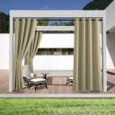Venkovní závěs vodotěsný pro soukromí s očky nahoře rozměr 132 x 274 cm na verandu pergolu chatku a terasu jako dekorace i zástěna 1